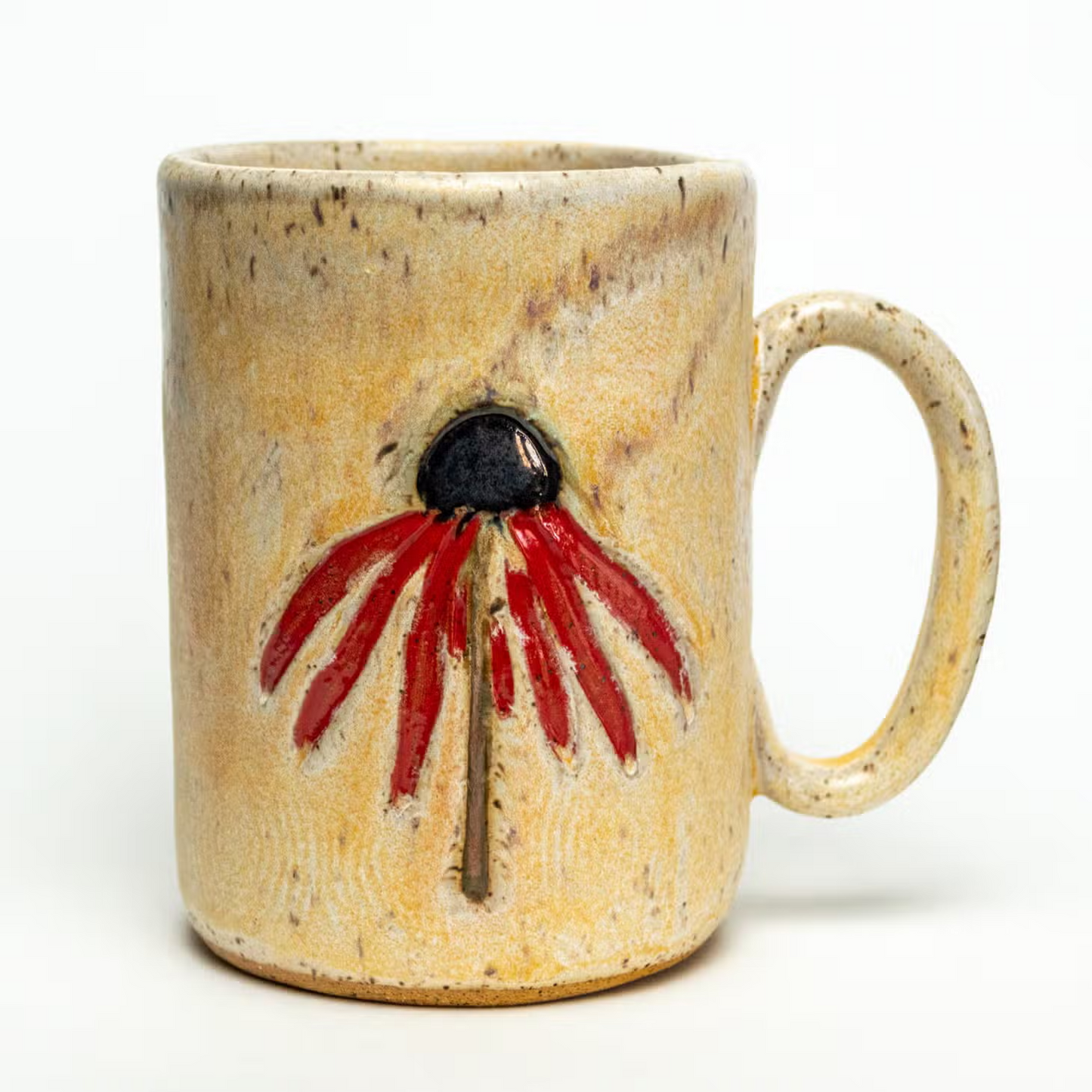 Ceramic Mug - Coneflower Red