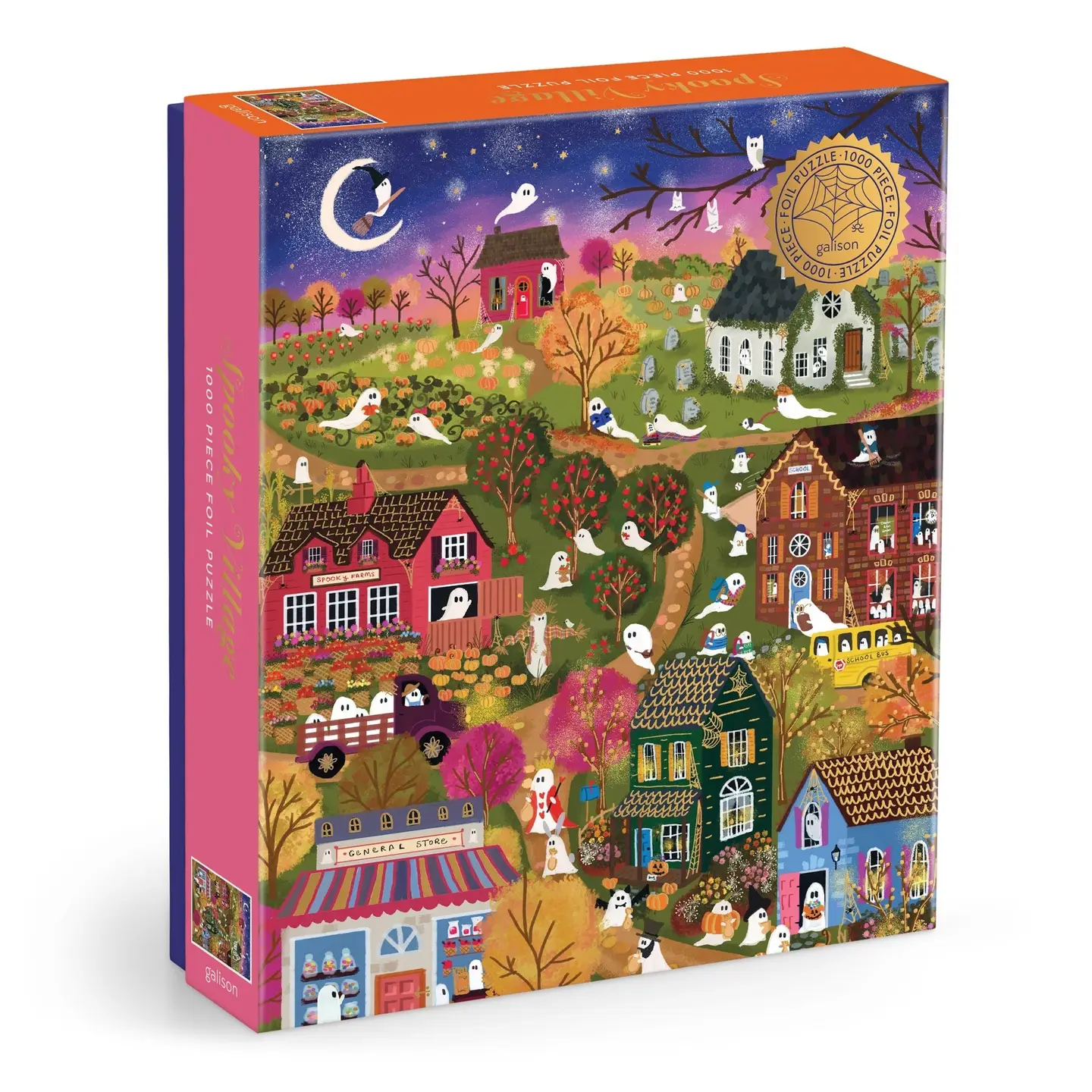 Spooky Village Foil Puzzle 1000pc