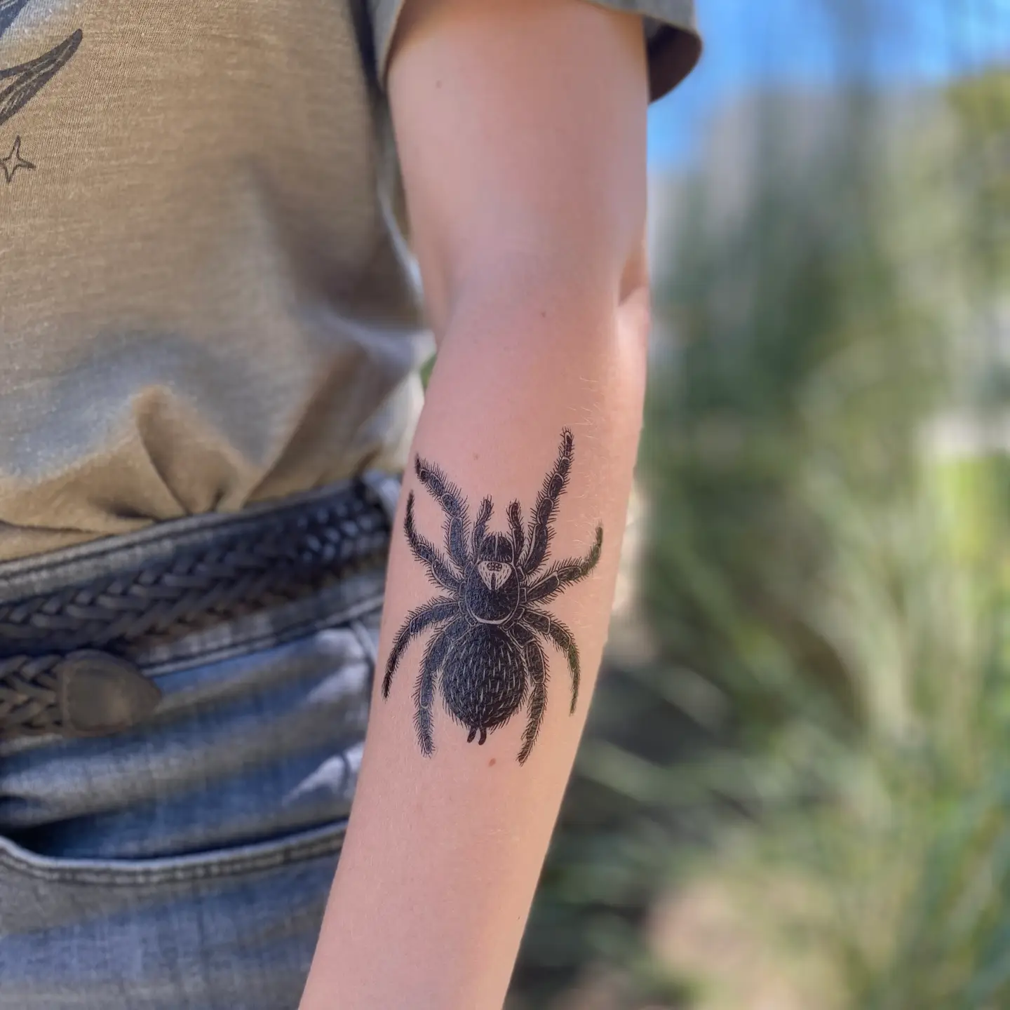 Tarantula Spider Temporary Tattoo