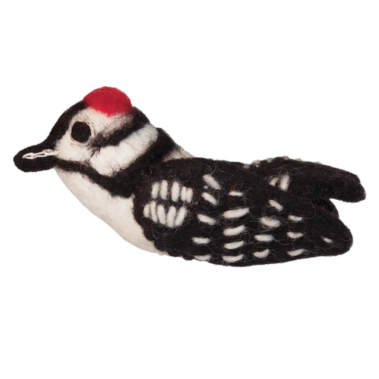 Downy Woodpecker Woolie Ornament