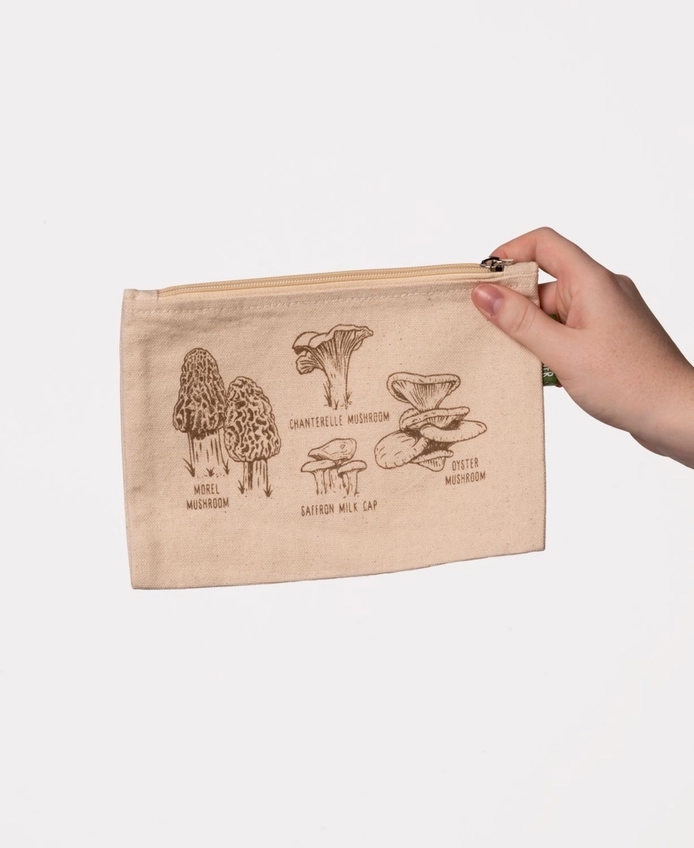 Mushroom Botanical Mushrooms Zip Pouch