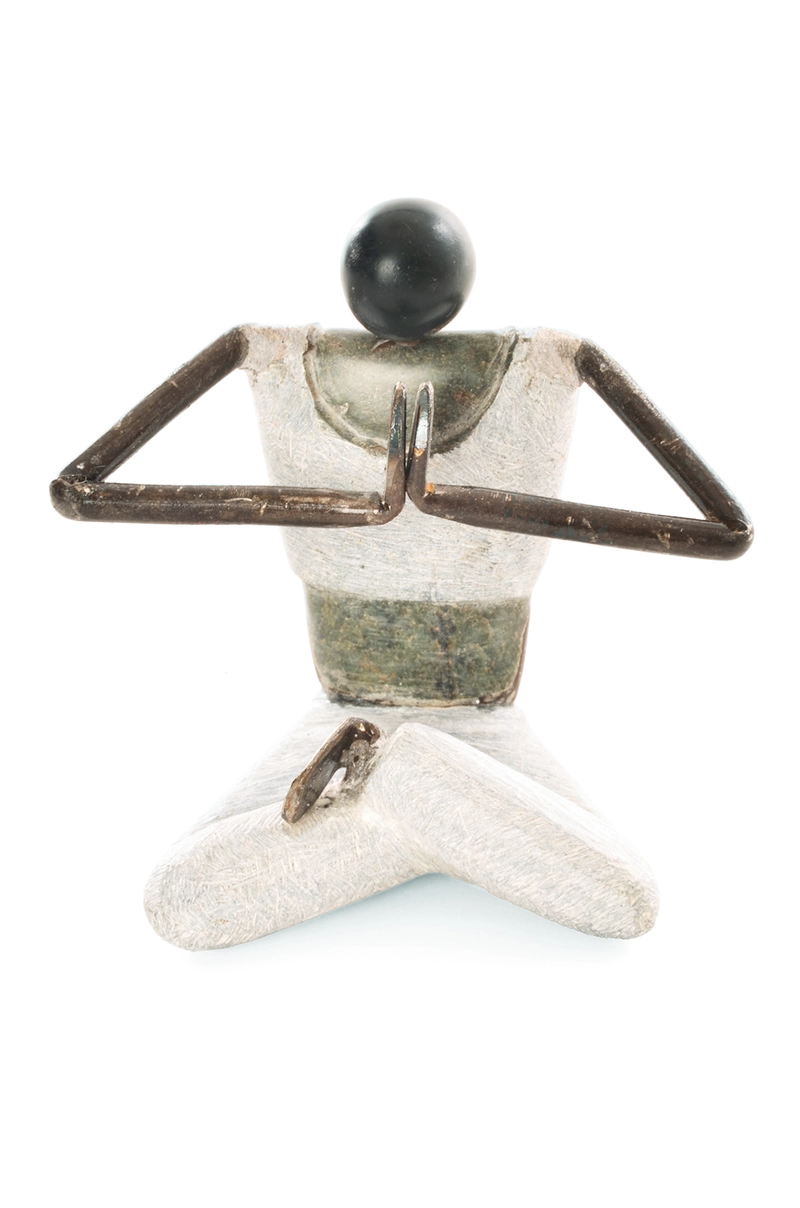 Stone + Metal Yogi Sculpture