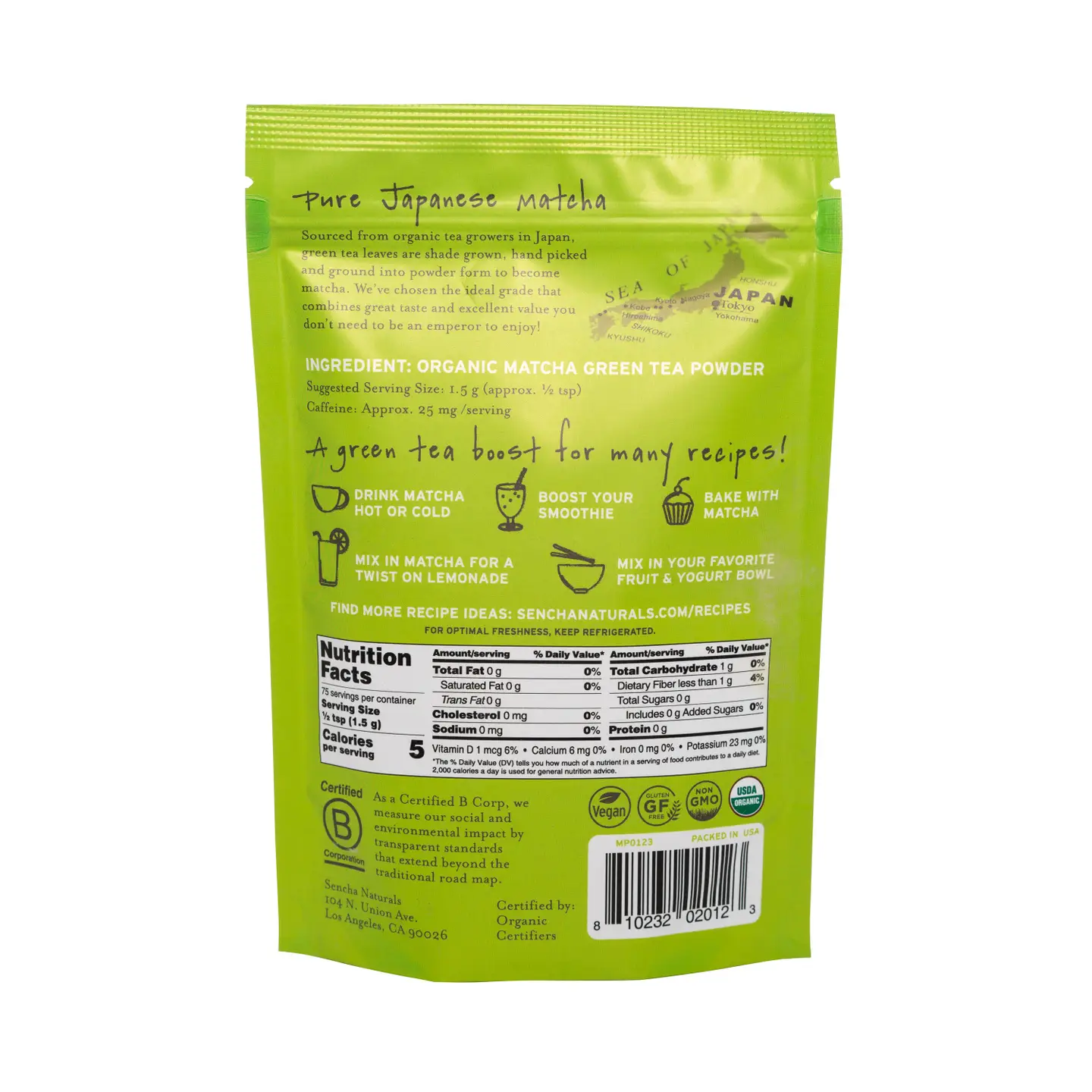 Usda Organic Everyday Matcha 4oz