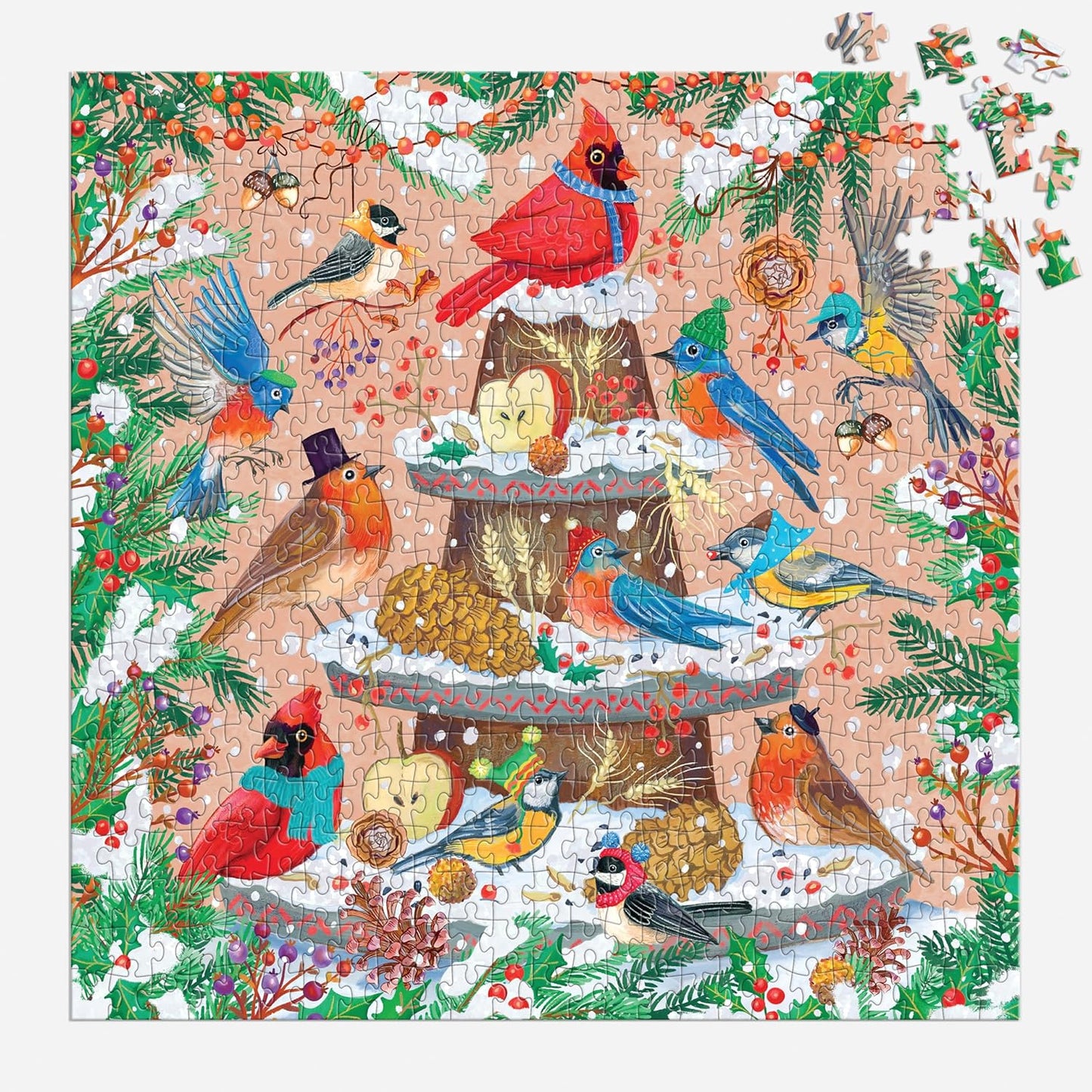 Festive Feathers Foil Puzzle 500pc