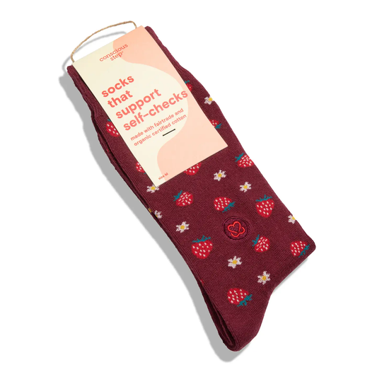 Socks That Support Self Checks Strawberries