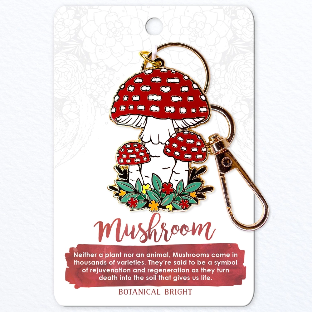 Amanita Mushroom Keychain