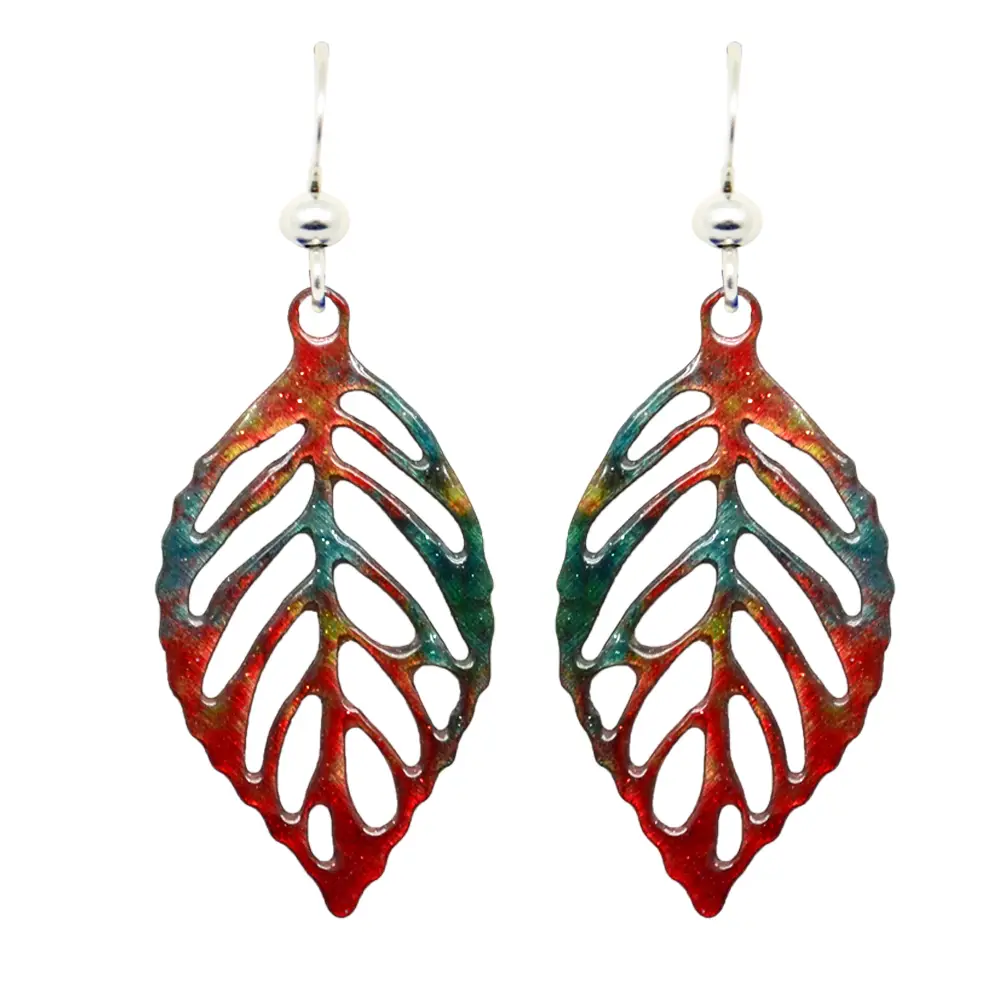 Autumn Leaf Veins Earrings