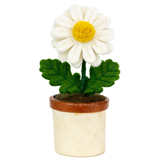 Daisy Potted Felt Plant