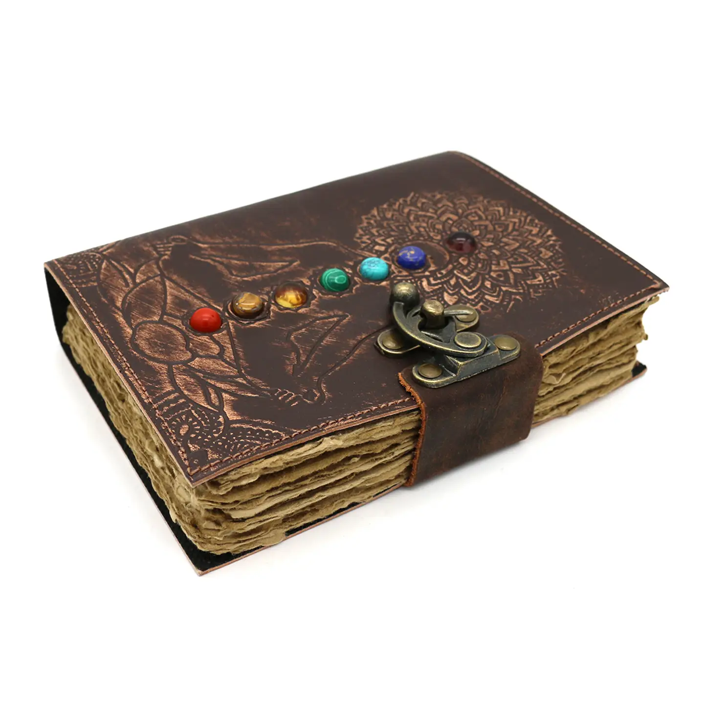 Chakra Leather Journal