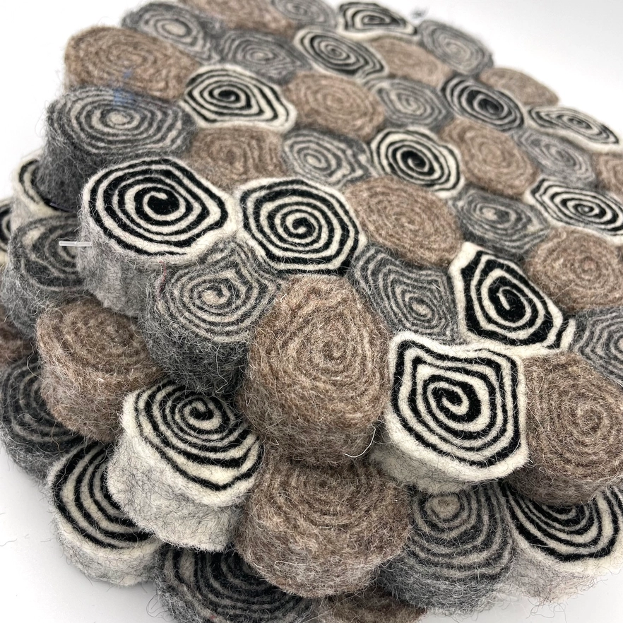 Felted Swirl Trivet - Neutral