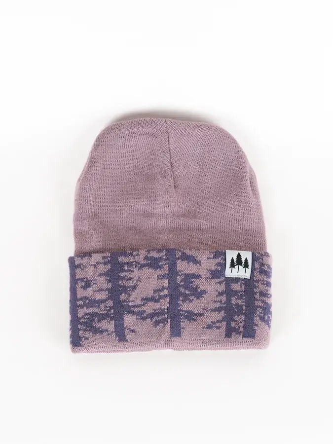 Woodland Foldover Beanie - Purple