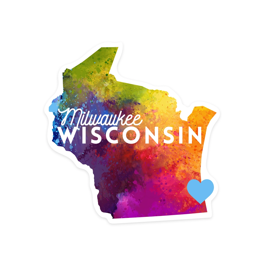 Sticker Milwaukee Wisconsin Abstract Color – Weeds