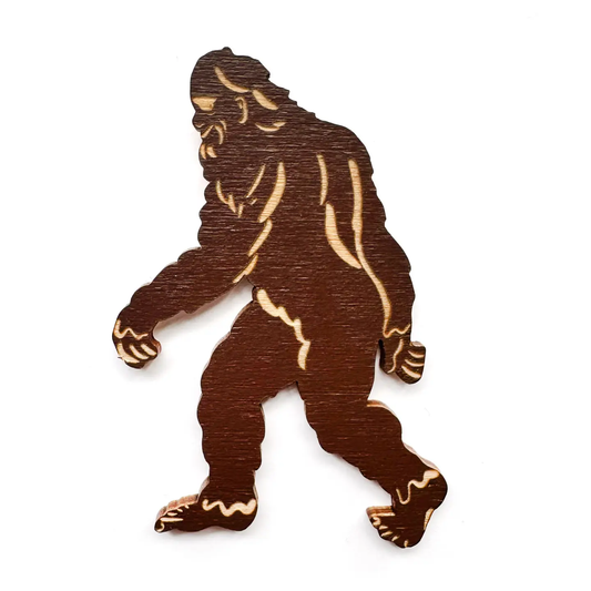 Wooden Sasquatch Magnet