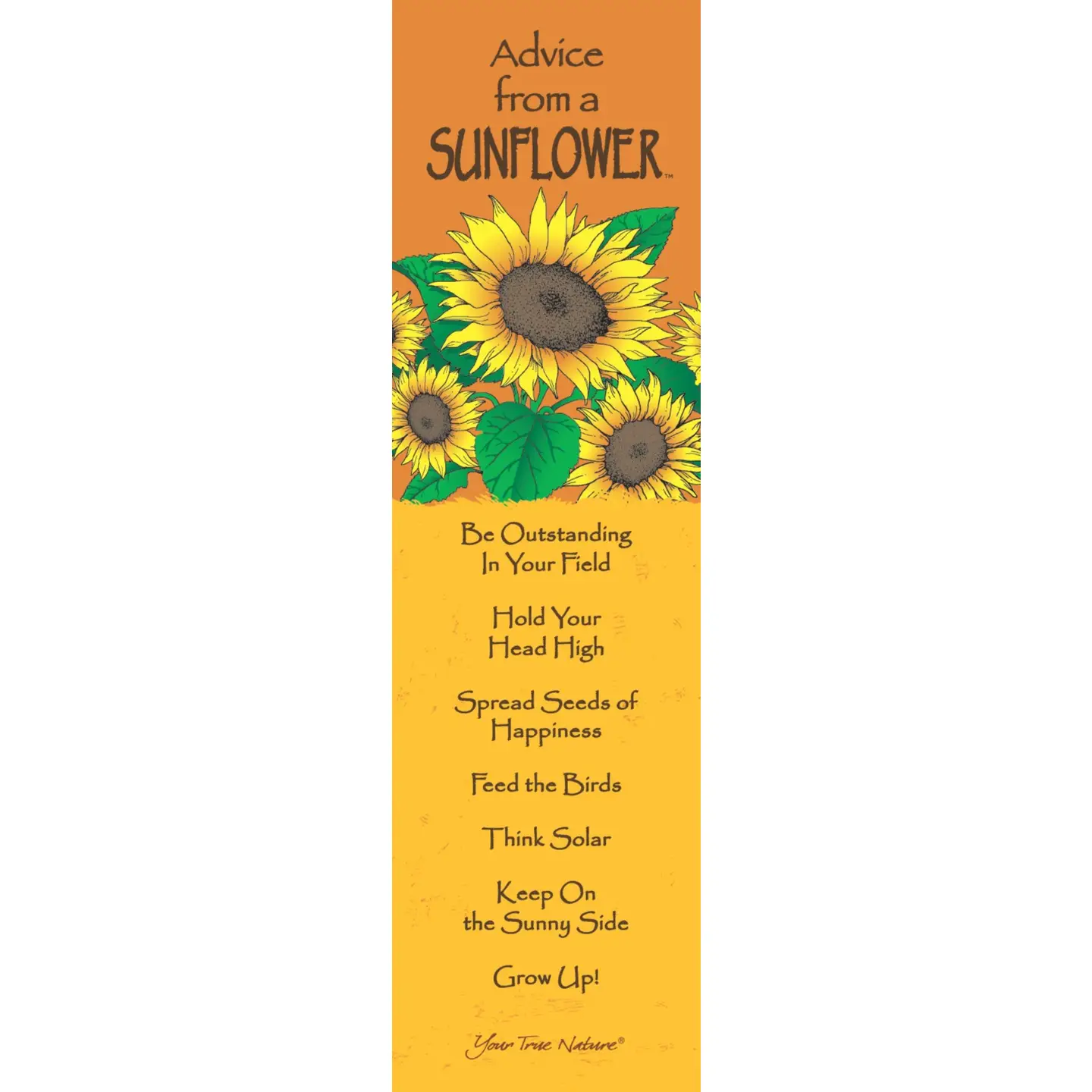 Bookmark Advice from a Sunflower