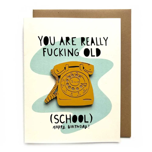 Card Old School Phone Magnet