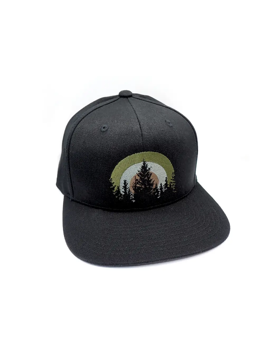 Forest Landscape Hat Black Curved Bill