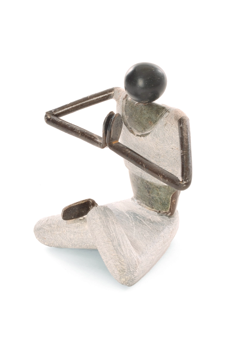 Stone + Metal Yogi Sculpture