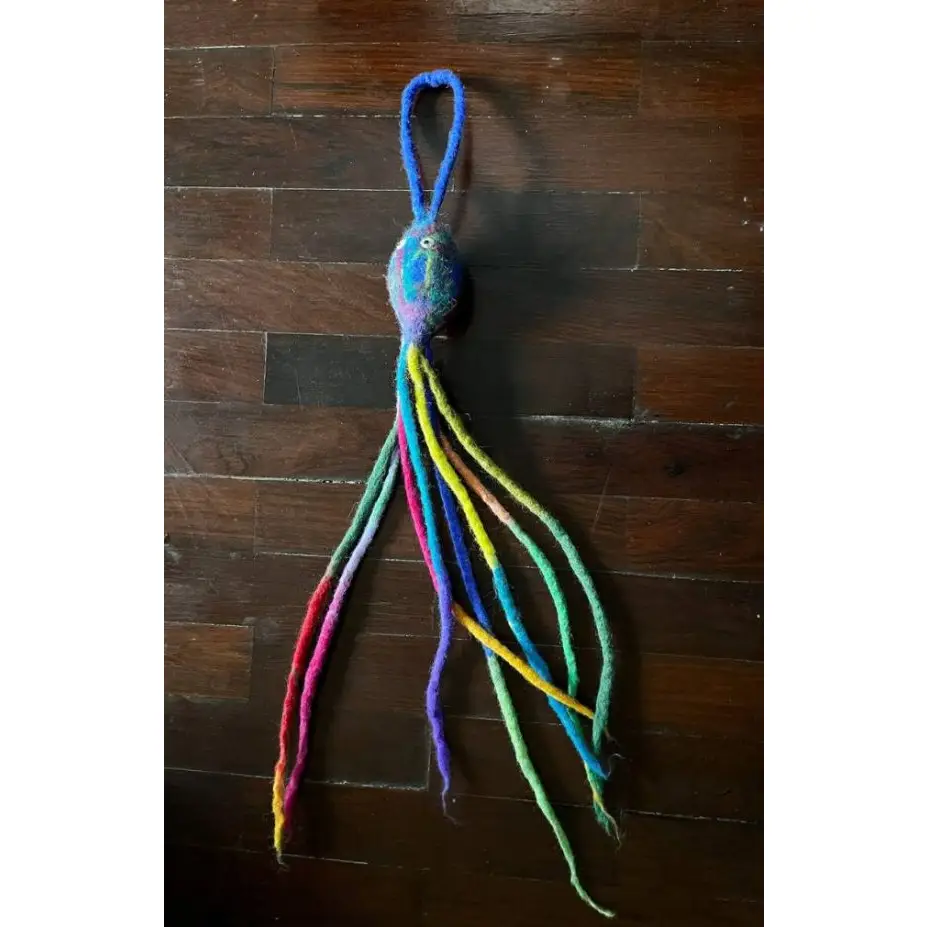 Felted Octopus Cat Toy