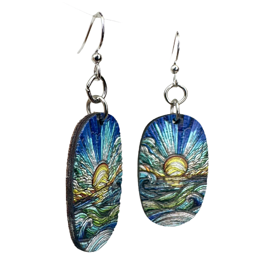 Mosaic Ocean Blossom Earrings