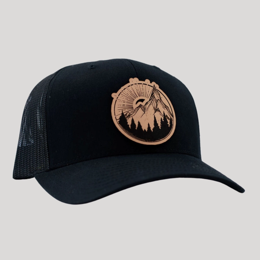 Mountain Sun Baseball Hat - Black