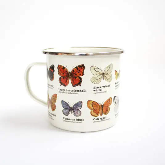 Butterfly Enamel Mug