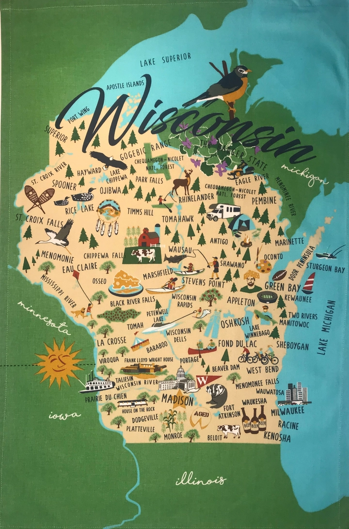 Wisconsin Tea Towel