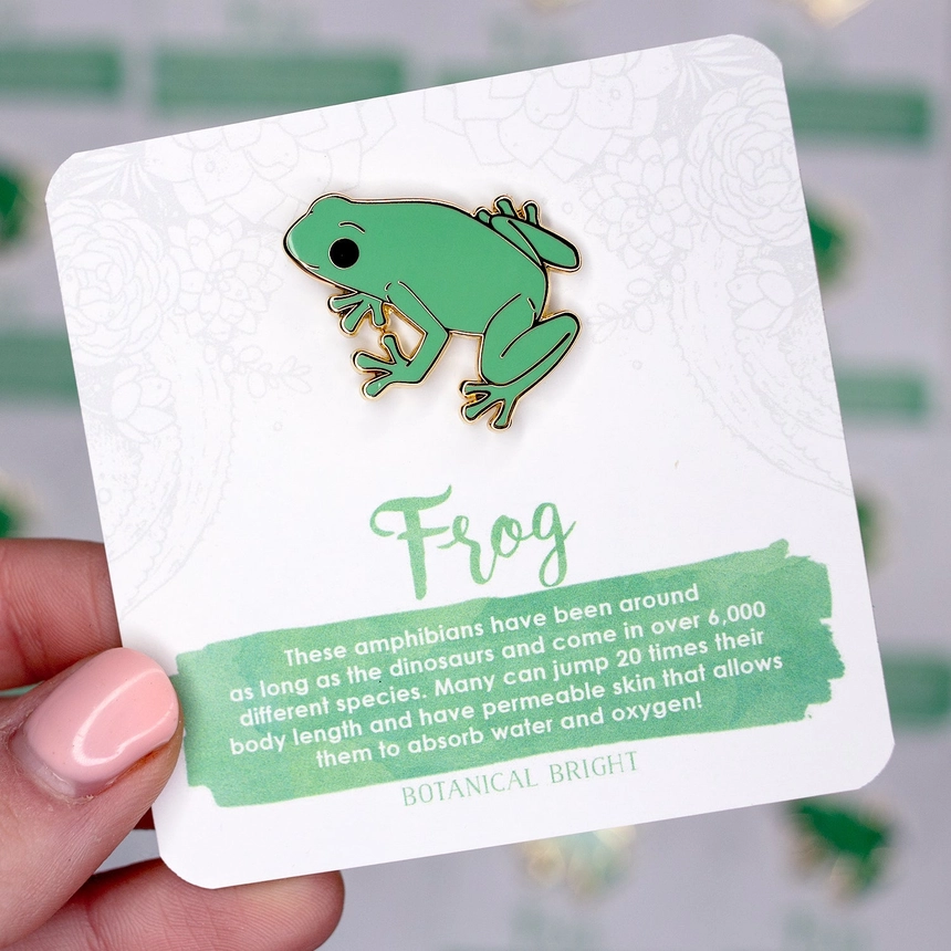 Garden Frog Enamel Pin