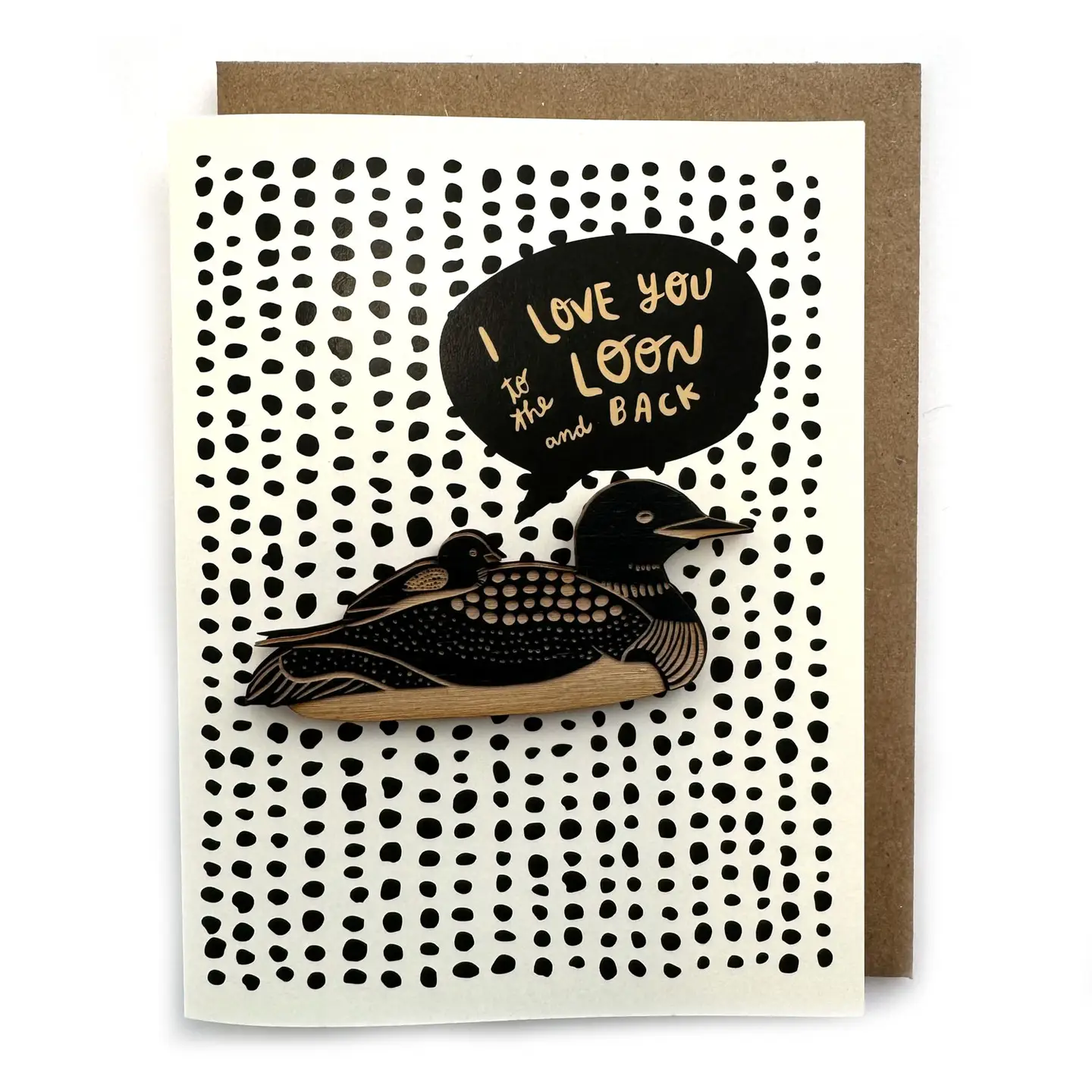 I Love You To The Loon & Back Card w/ Magnet