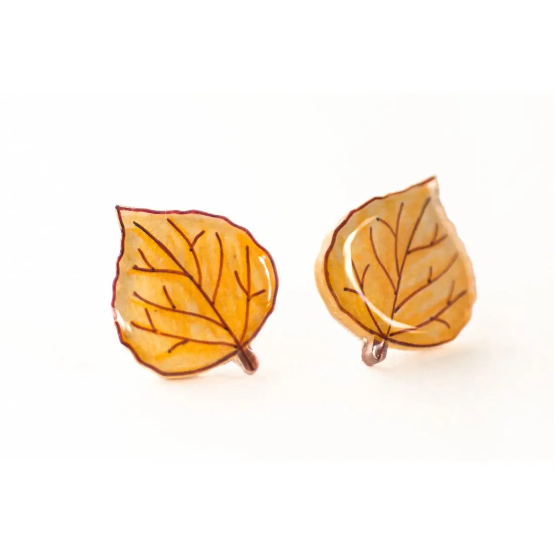 Aspen Leaf Stud Earrings