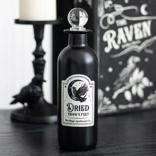 Dried Crow's Fet Decorative Potion Bottle