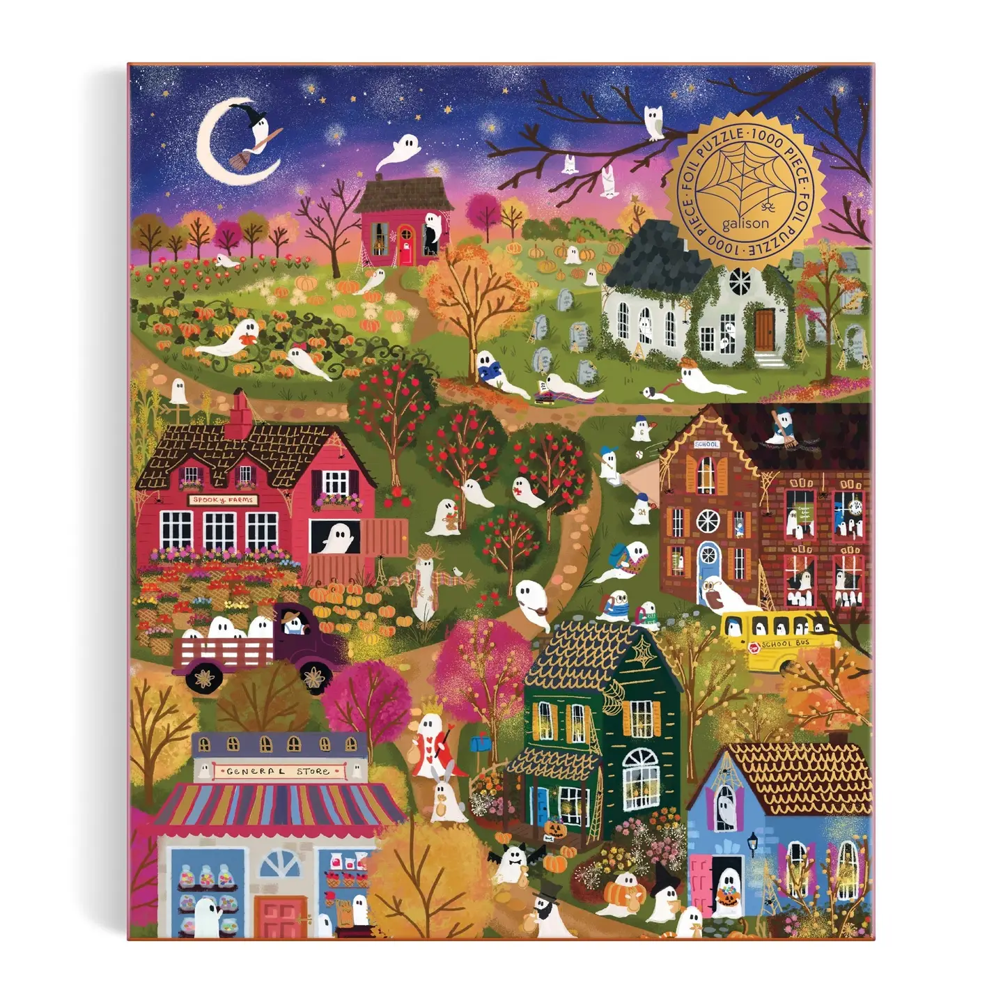 Spooky Village Foil Puzzle 1000pc