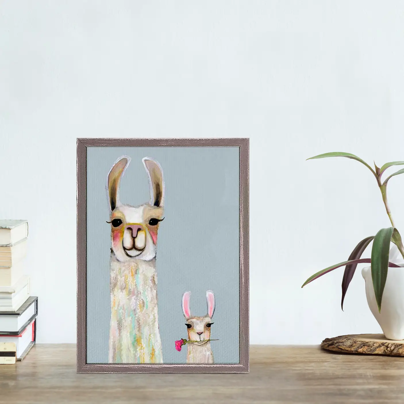 Llama Mama & Baby Mini Canvas