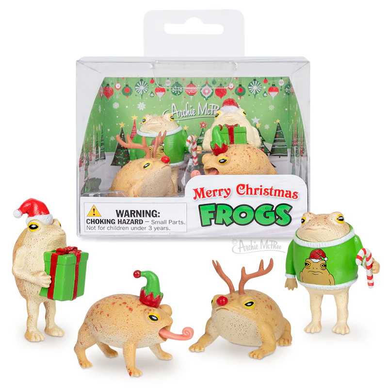 Christmas Frogs Set of 4