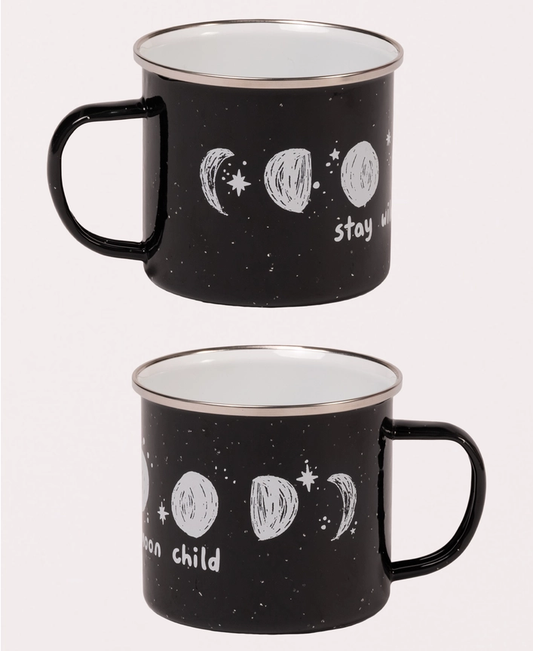 Stay Wild Moon Child Enamel Mug