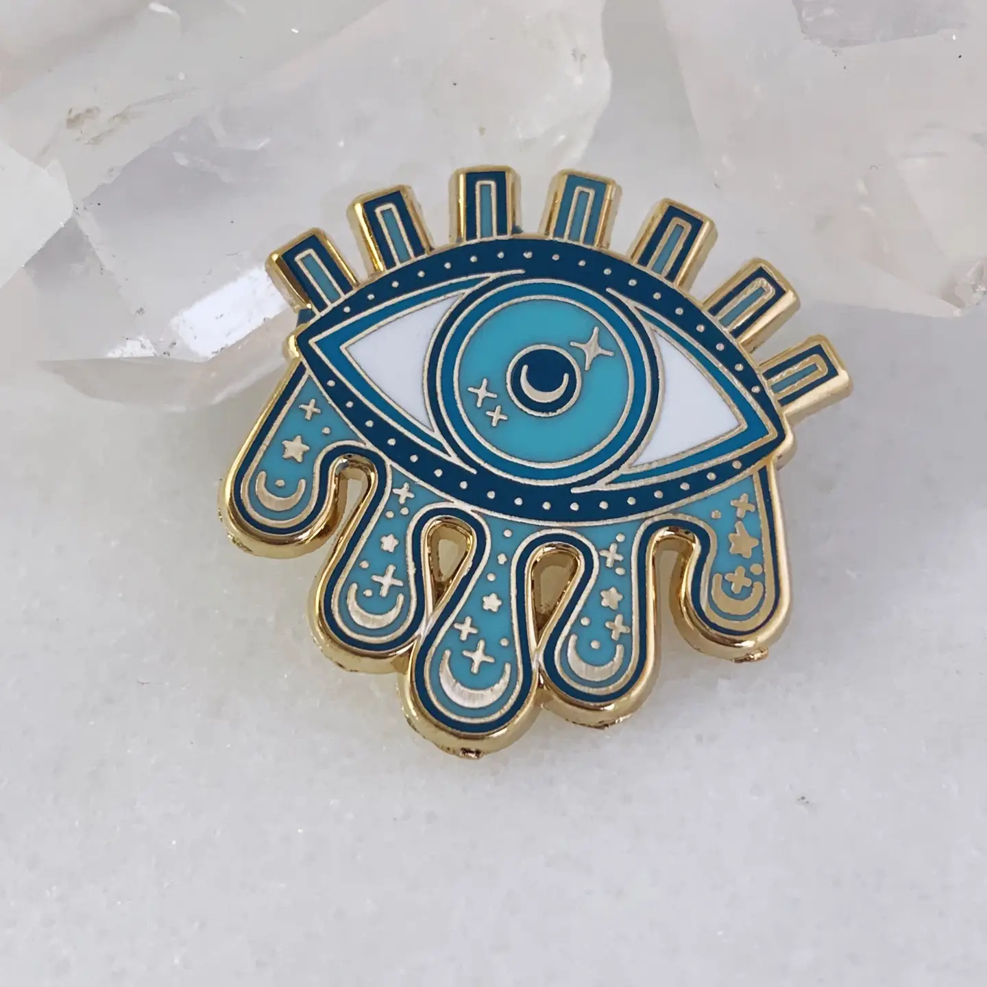 Cosmic Evil Eye Enamel Pin