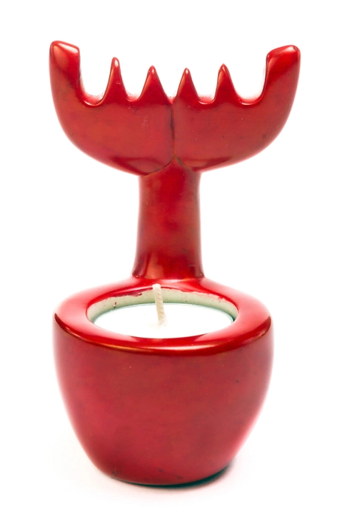 Red Reindeer Tealight Candle Holder