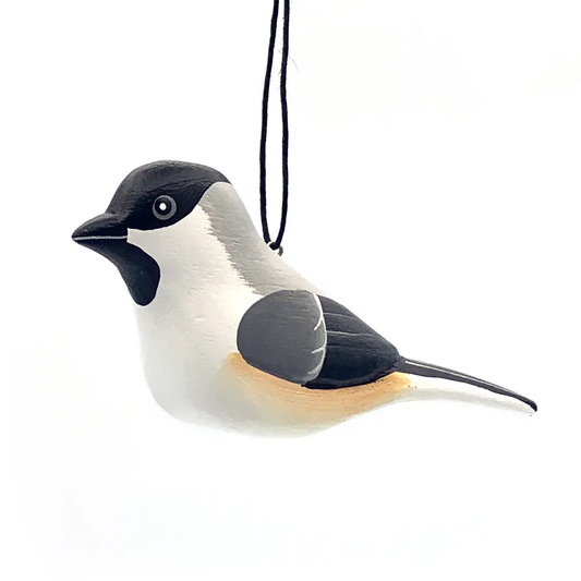Black Capped Chickadee Balsa Wood Ornament