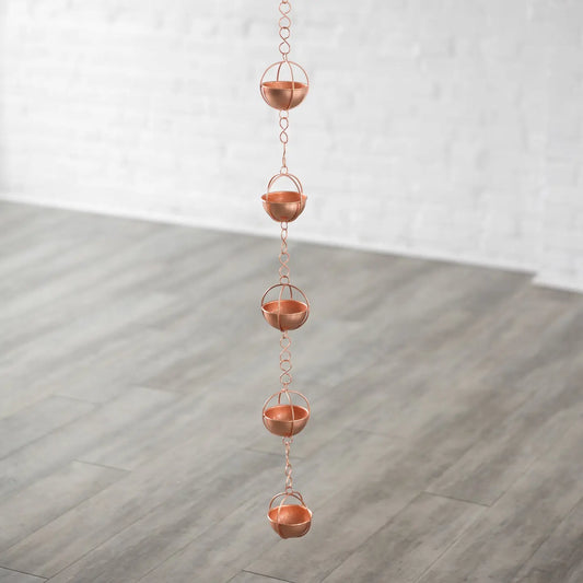 Prava Copper Rain Chain - 7ft