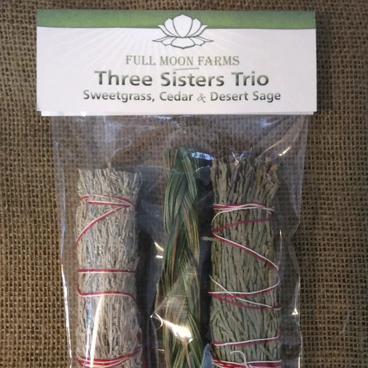 Three Sisters Trio Sweetgrass, Cedar + Desert Sage Mix